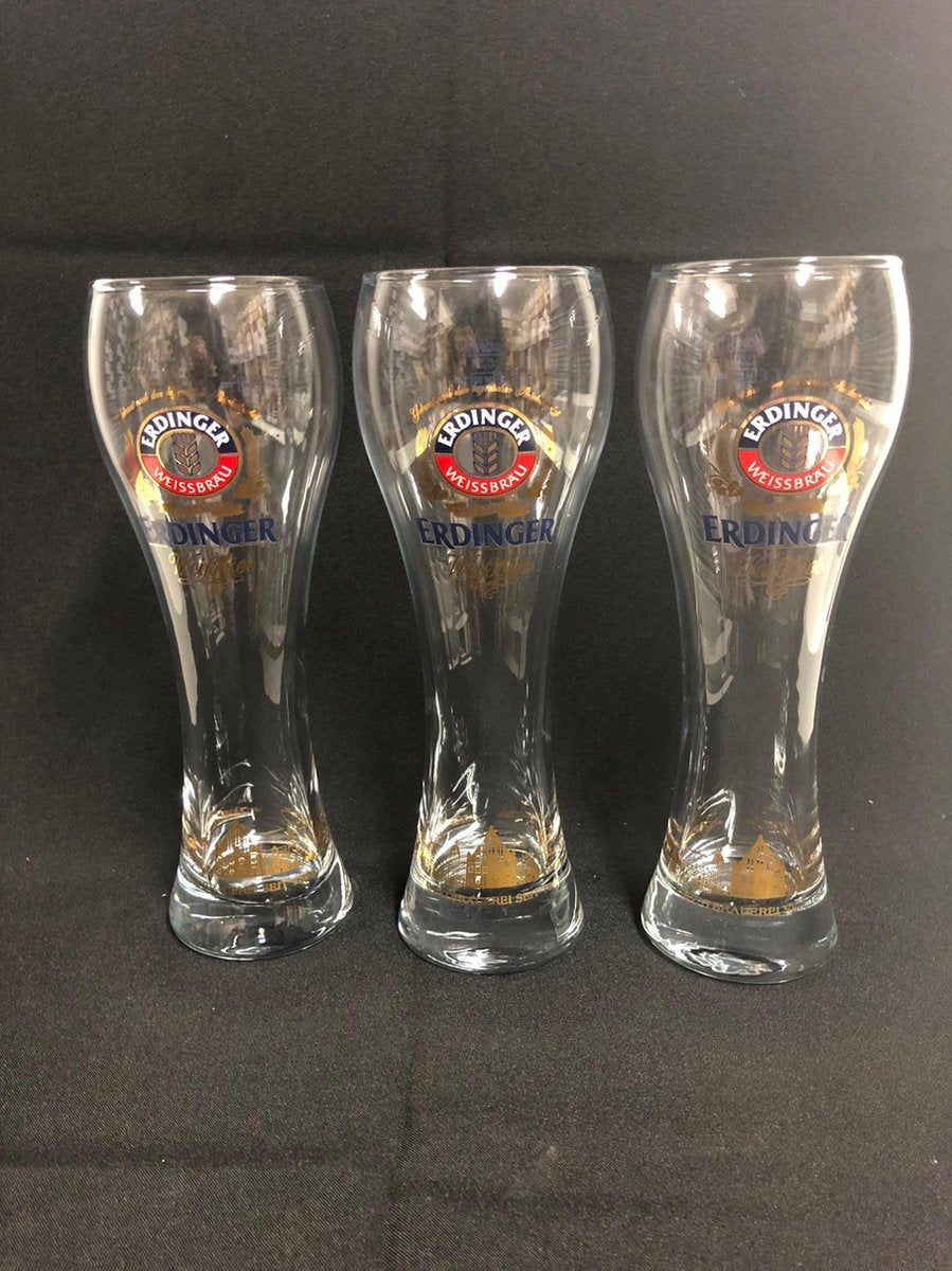 Erdinger bierglazen Set 3x50cl bier glas glazen bierglas weizen weiss weissbier witbier