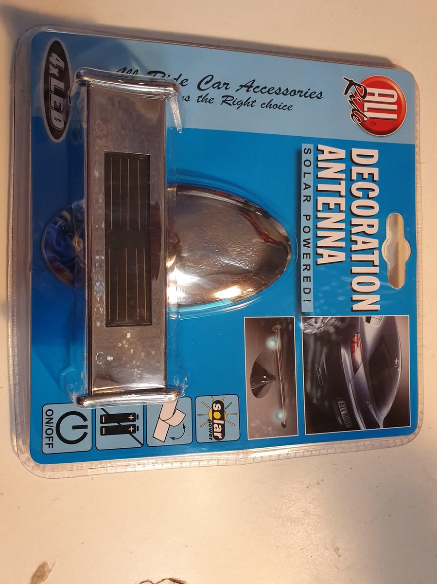 Antenne Decoratie op zonne-energie - 4 x Led