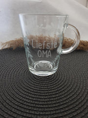 Precious beauty and more - Theeglas tekst liefste oma - Moederdagcadeau
