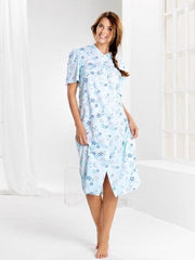 CYBÉLE NIGHT YAMA Nachthemd Blue Flower print maat 50