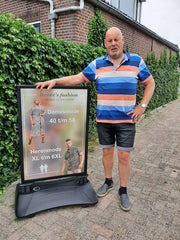 GCM Polo Blauw/Oranje Korte mouw Maat XXL