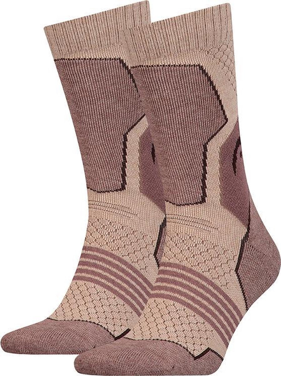 Head - Heren - 2-Pack Hiking Crew Sokken - Beige - 39-42