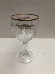 Grimbergen 3x 25cl bokaal bierglas bierglazen op voet