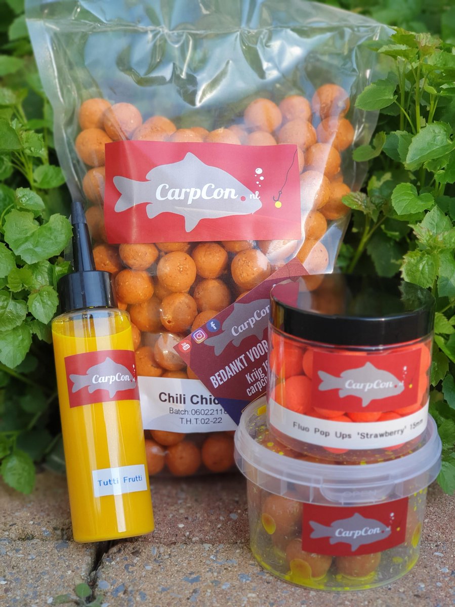 Voerpakket 'Chili Chicken/Tutti Frutti' Klein - 18/20mm - Met Boilies