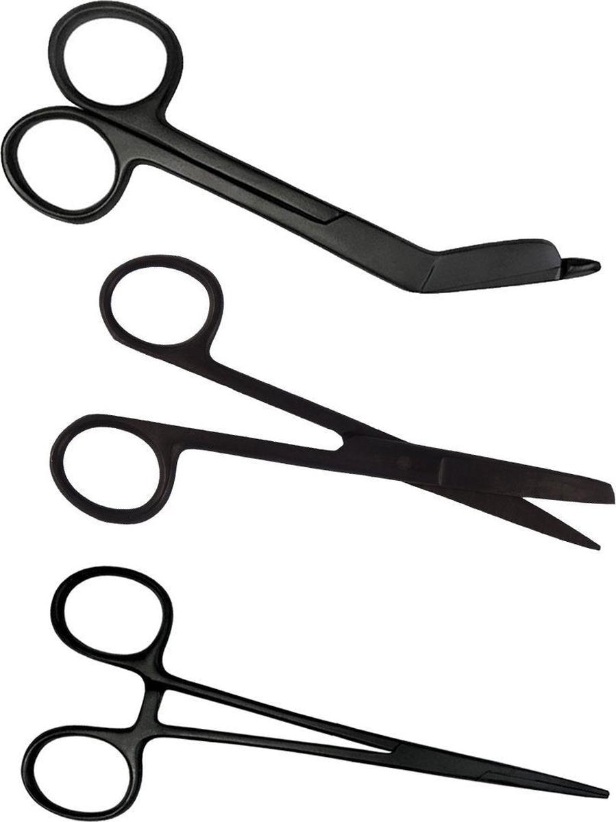 Verpleegkunde Scharen Set - Matt Black | Zorg - Zuster - Cadeau - Verpleegster - Accessoires