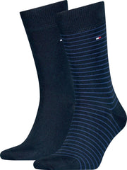 Tommy Hilfiger MEN SMALL STRIPE SOCK 2P Mannen Sokken Maat 47-49