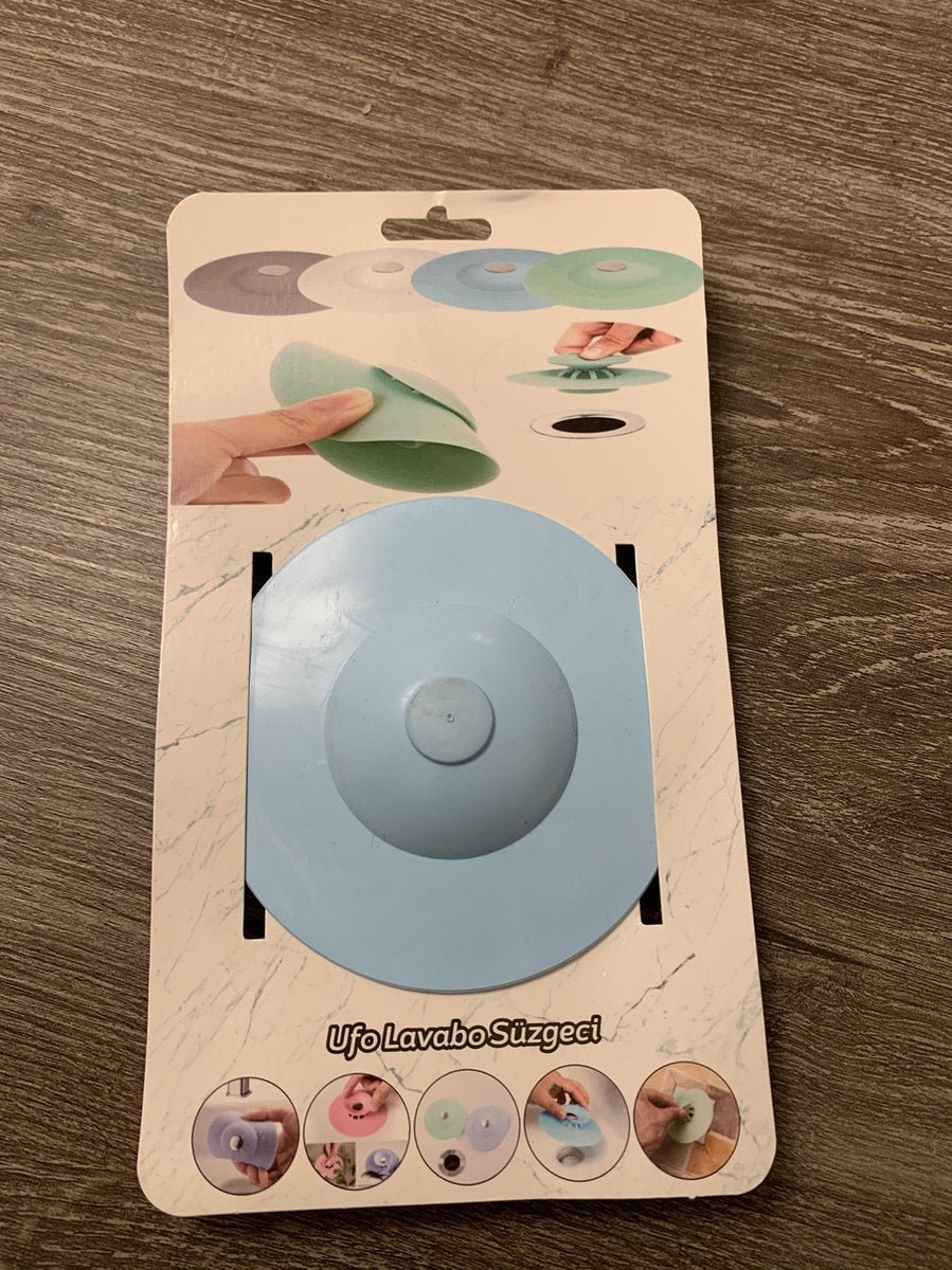 Gootsteen Zeef - Gootsteen UFO - Water Stopper - Zeef Spoelbak - Afvoerputje Haar Vanger - Afvoerputje - Badkamer Plug - Keuken Plug - Badkamer - Zeef Gootsteen - Gootsteenzeven - Siliconen Blauw