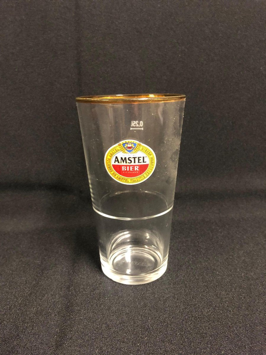 6x Amstel amsterdammertje bierglas bier vaasje glas glazen bierglazen vaasglas