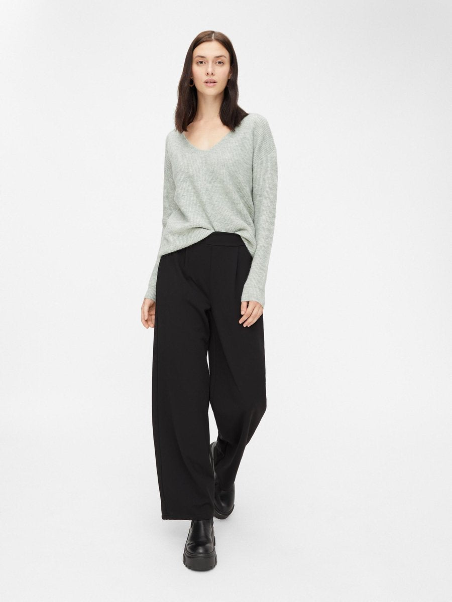 Pieces Dames 17106397 BABETT LS V-NECK KNIT NOOS Trui Jadeite - Maat XS