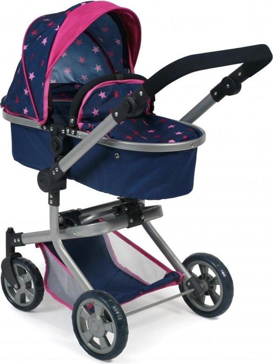 Bayer chic Poppenwagen Mika combi (blauw/roze/ster)