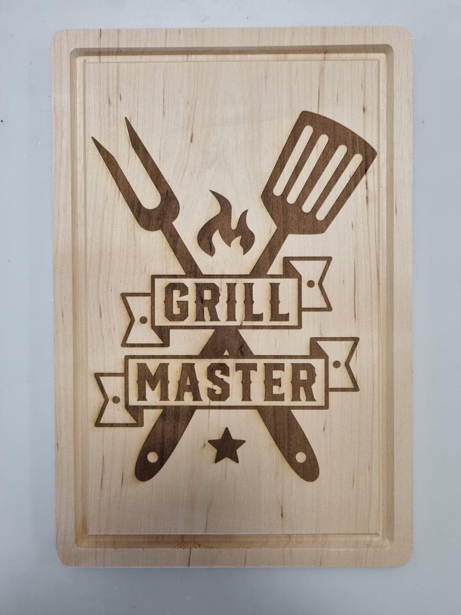 Houten snijplank Grill Master - koken - barbecueën - bbq - zomer - grillen - snijplank - kookplank - keukenplank