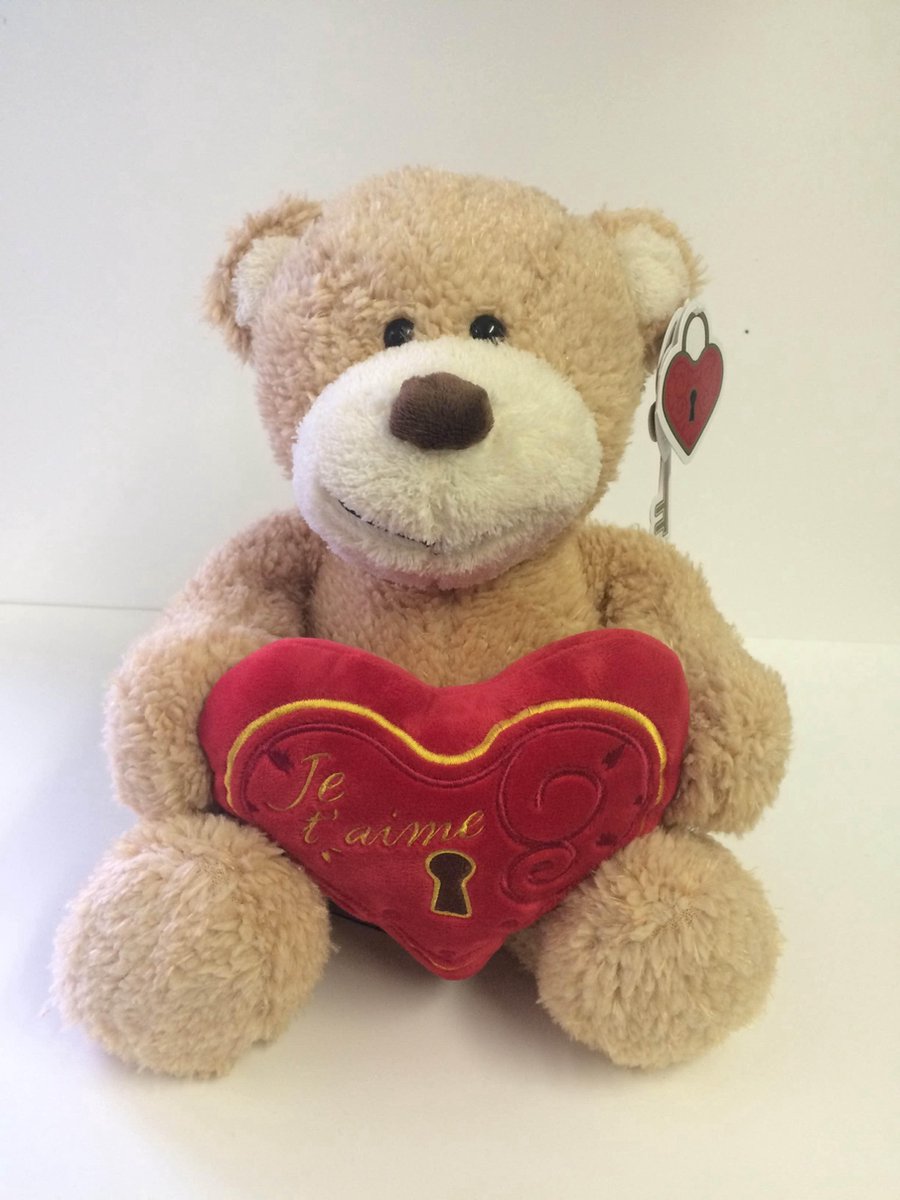 Pluche Kwikki Valentijn Je t'aime 35cm