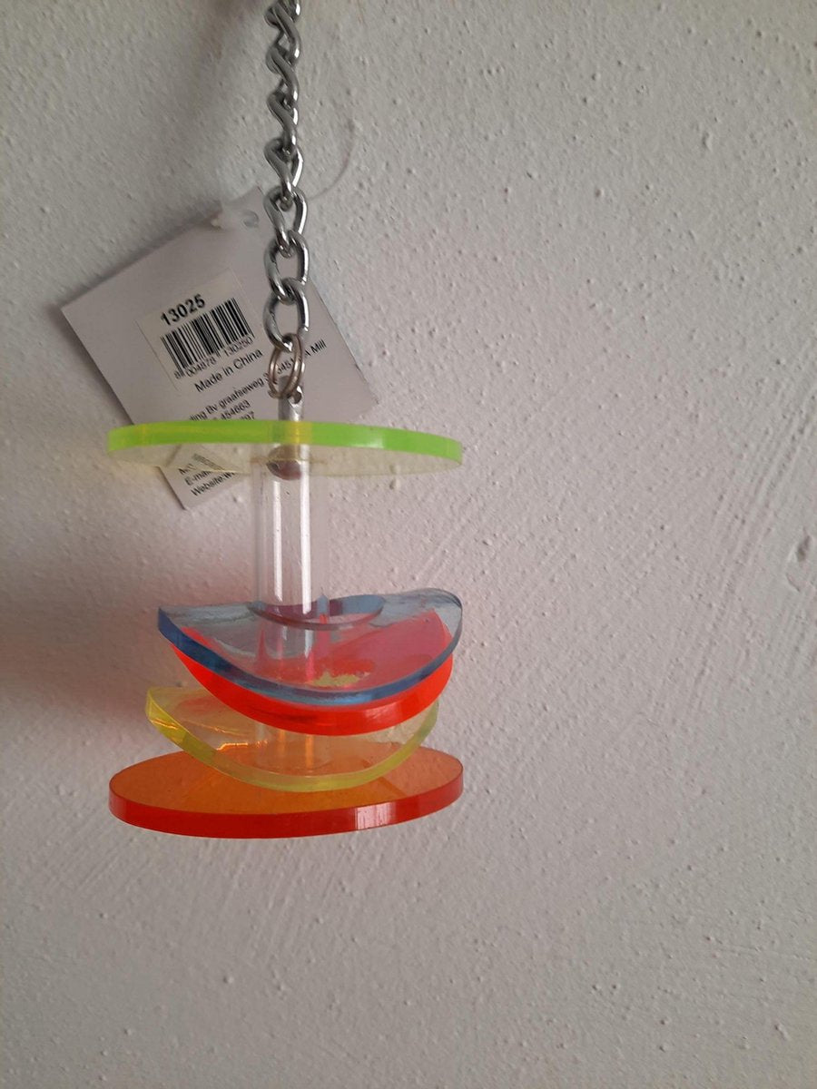 acrylspeelgoed voor parkiet en papegaai crooked wiggle