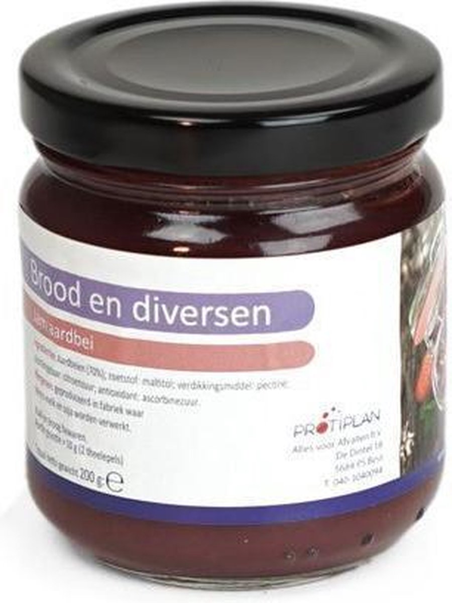 Protiplan | Jam Aardbei | 1 x | Perfect voor een koolhydraatarm ontbijt of lunch