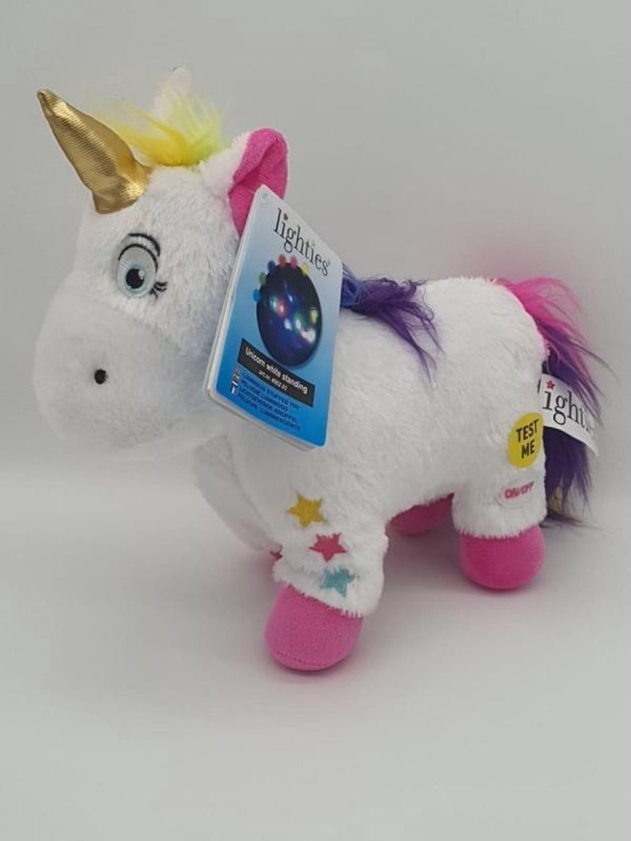 Unicorn staand wit eenhoorn knuffel plunch maar liefst 30 cm
