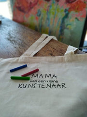 Bio katoenen tas met opdruk - Origineel - Cadeau - Duurzaam - Incl textielkrijtjes
