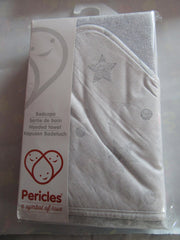 badcape + washandje pericles star grijst