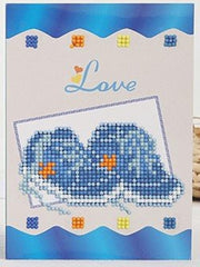 Diamond Painting Kaart love Blue Schoen