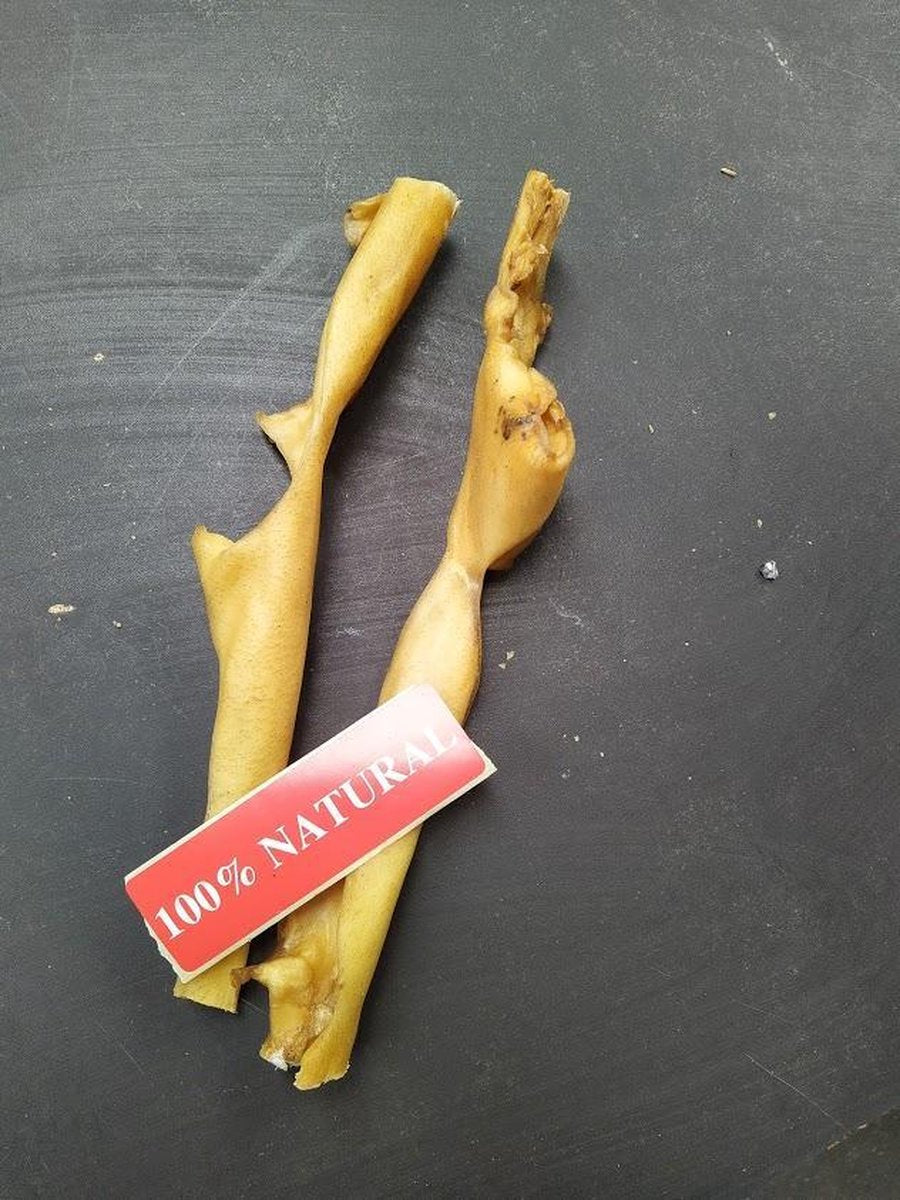 Kophuid Rund runderkophuid 25cm 1kg van de snackmeester 100% natuurlijk natural naturel