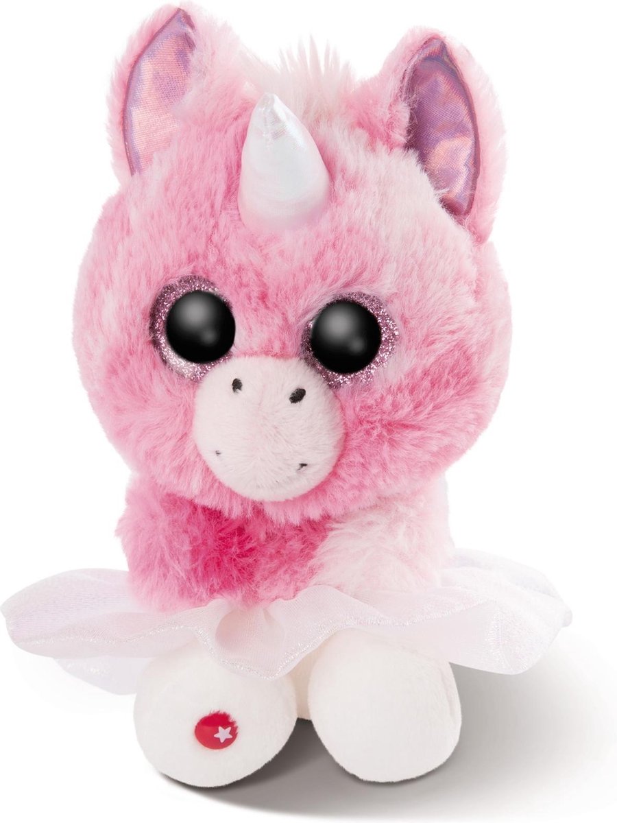 Nici Knuffel Glubschis Eenhoorn Junior 15 Cm Pluche Wit/roze