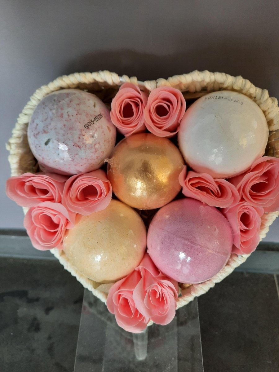 geschenk set bruisballen 5 stuks met zeeproosjes-badbruisballen - verjaardag -elke gelegenheid - kerst geschenk - geschenk vrouw -kind moeder dag-