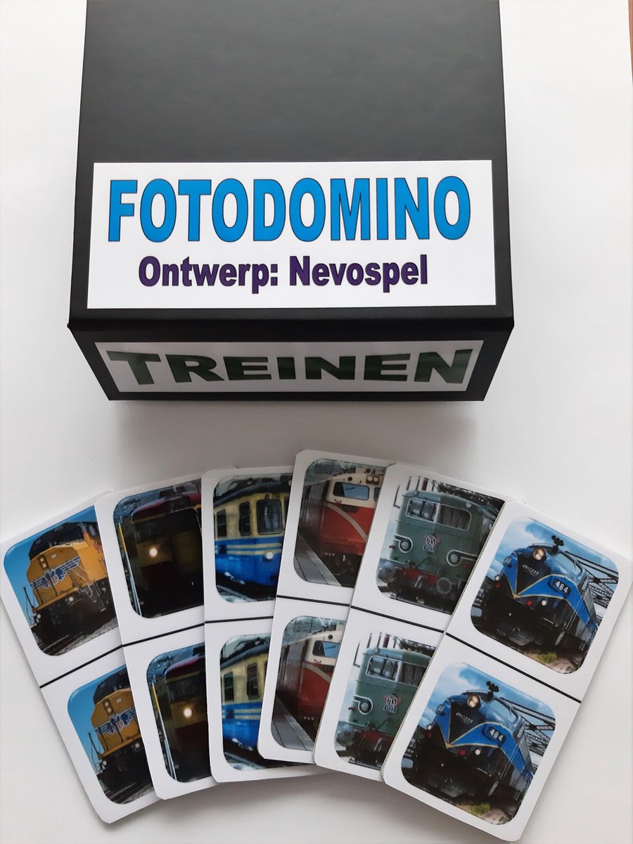 Denkspel voor mensen met dementie FotoDomino Treinen