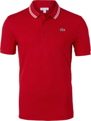 Lacoste Sport polo Slim Fit - super light knit - rood met wit -  Maat: 4XL