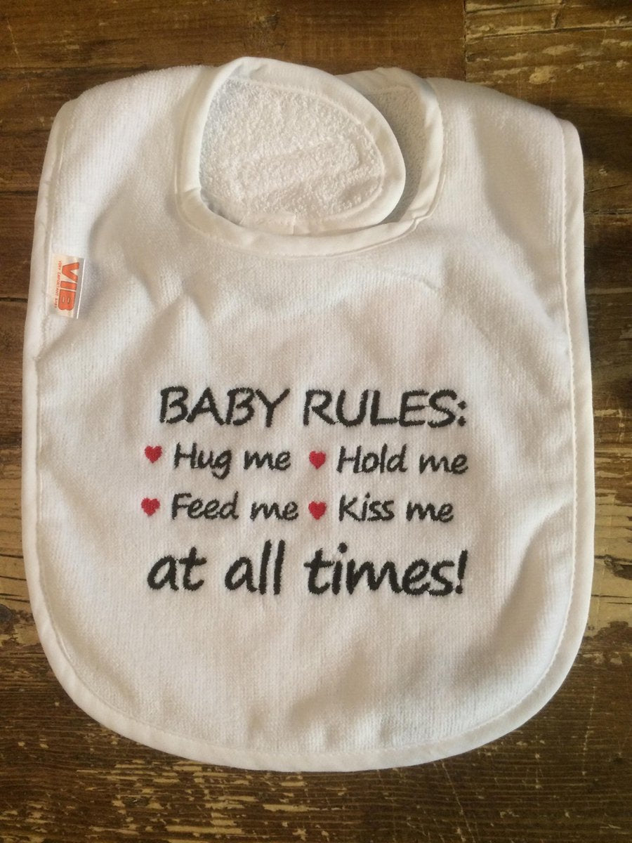 Slab Wit 'Baby Rules: Hug Me Hold Me Feed Me Kiss
