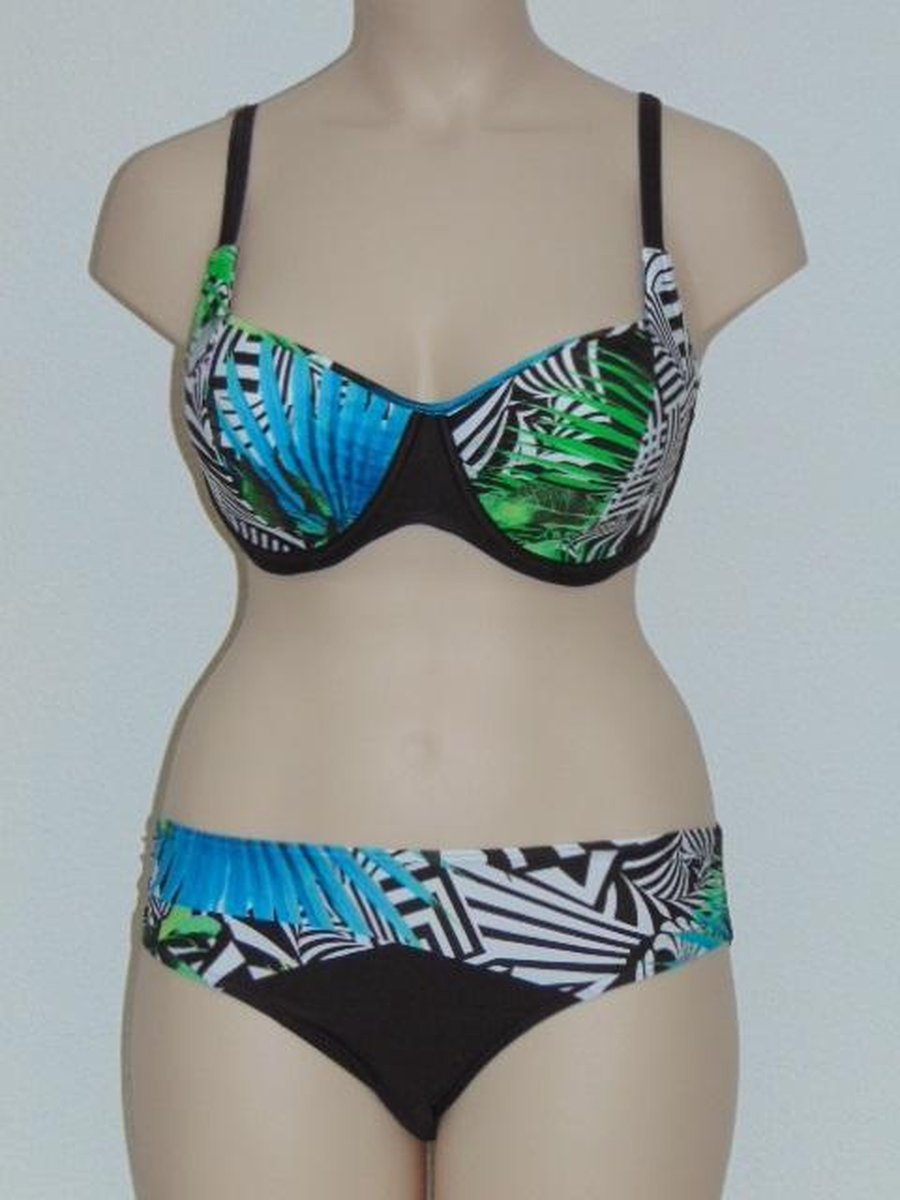 Mila Compostela Zwart/Print - Bikini Maat: 40