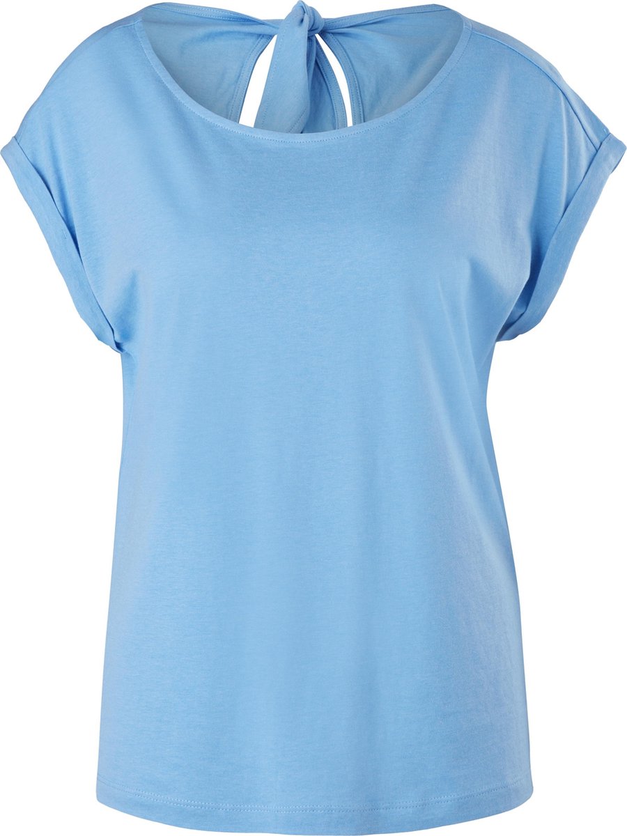 s.Oliver T shirt dames - Korte mouw - Lichtblauw - Ronde hals -Maat XXL (44)