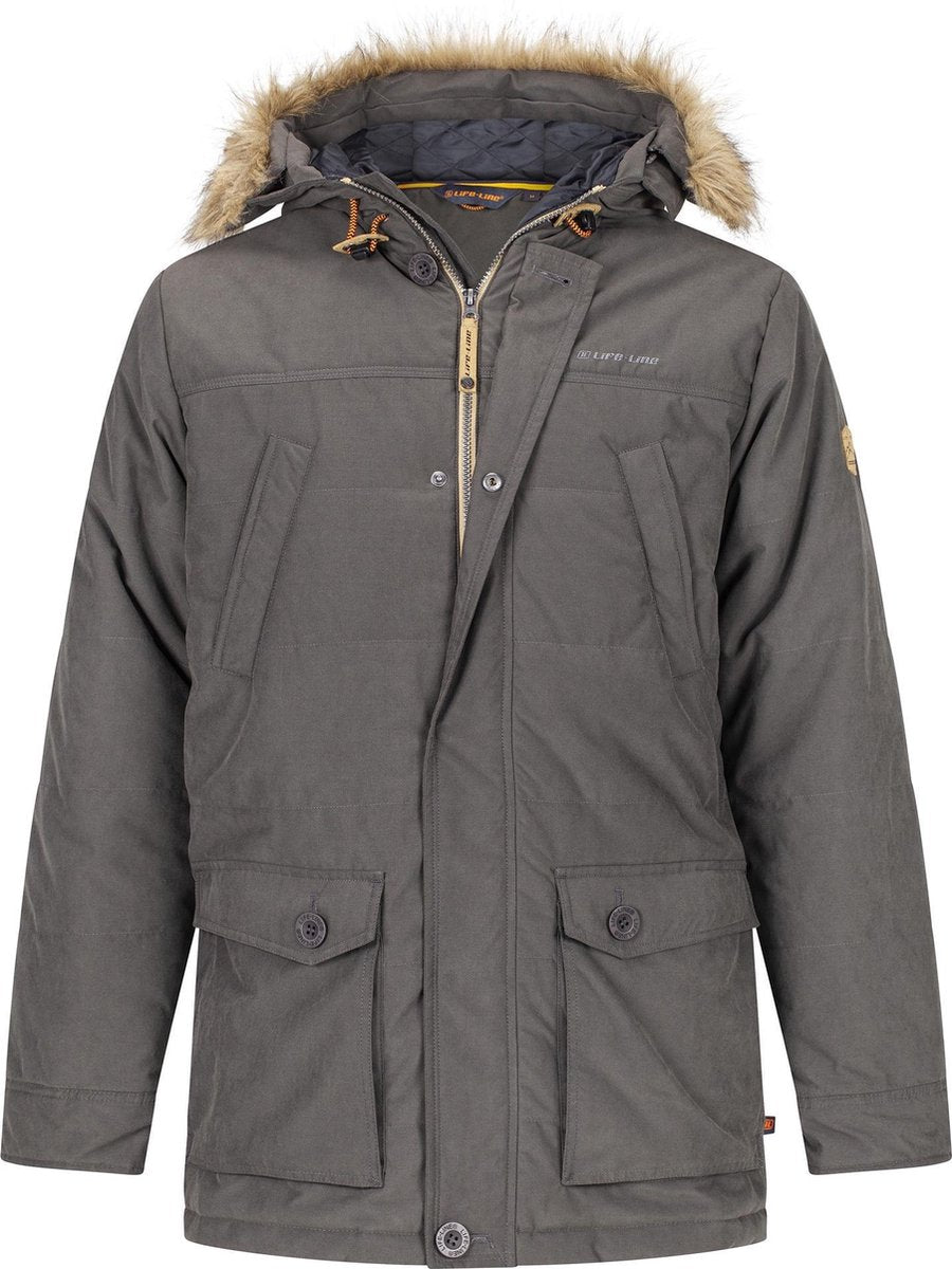 Life-Line Girevi Winterjas - Heren Outdoor Parka Jas - Gevoerde Parka