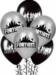 FORTNITE-BLACK-AND-GREY-12-STUKS-LATEX-BALLON