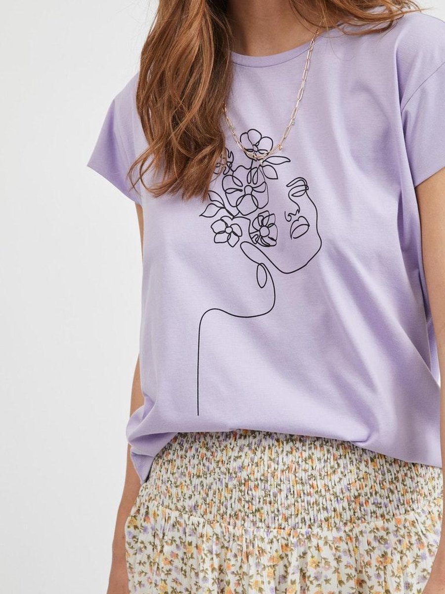 Vidreamers Lady Cap Sleeve Top/su 14065056 Lavender