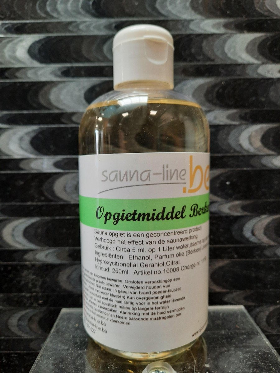 sauna opgietmiddel  berken 250 ml- sauna geuren - sauna opgiet