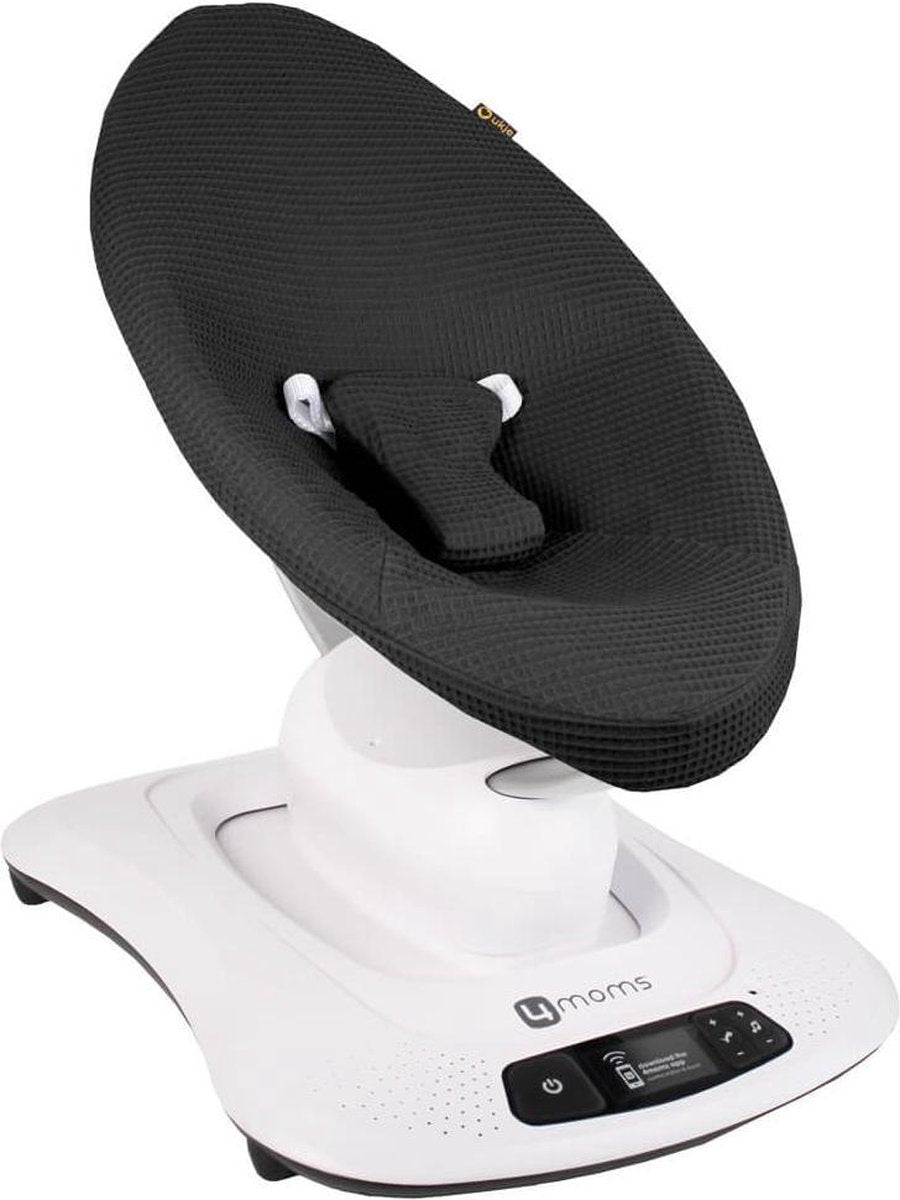 Ukje 4moms Mamaroo Wipstoel Hoes - Wafelstof - Zwart