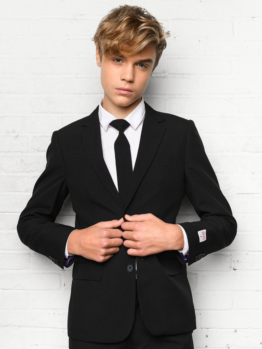 OppoSuits Black Knight - Jongens Kostuum - Zwart - Feest - Maat 134/140