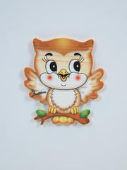 Decoratie bordje uil van hout 14 x 13 cm | Bartolucci