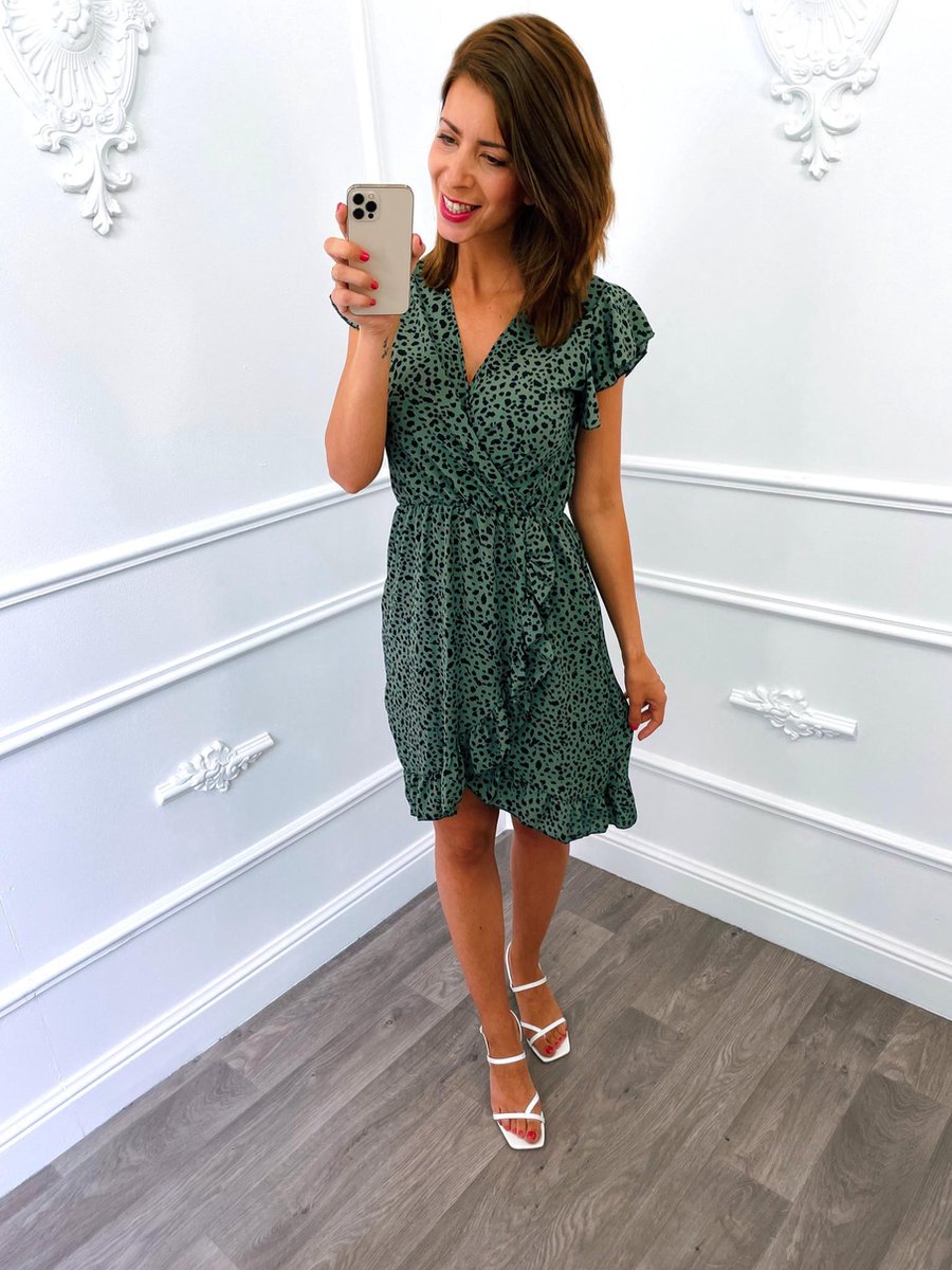 Cheetah Dress Groen