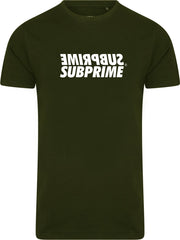 Subprime - Heren Tee SS Shirt Mirror Army - Groen - Maat M