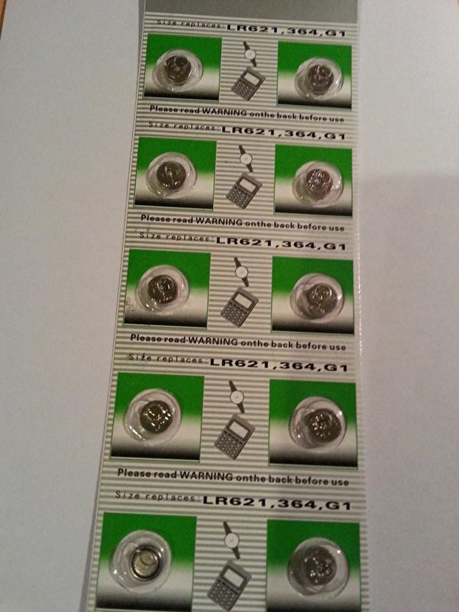 "Strip 10 Stuks AG1 Batterijen | gelijk aan LR621