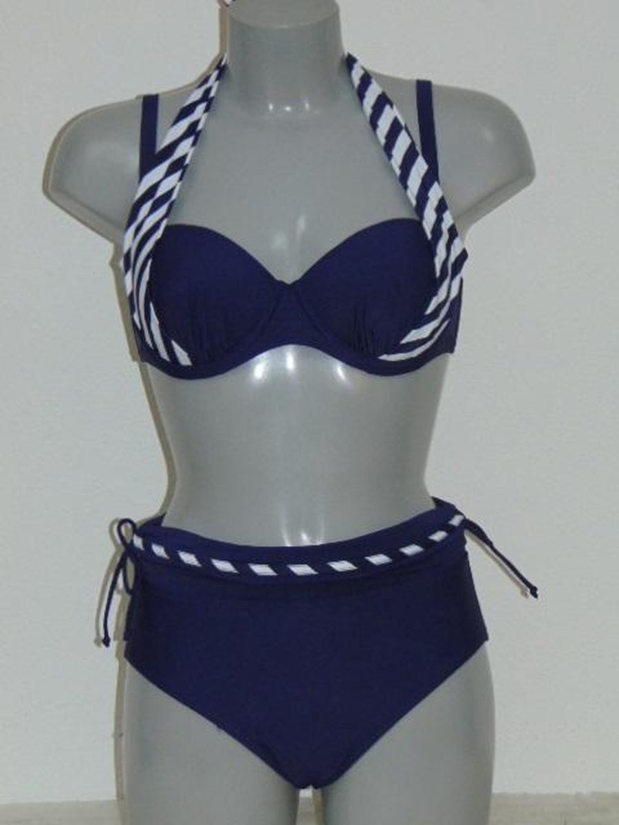 Lentiggini Stripe Marine Blauw - Bikini Maat: 75C