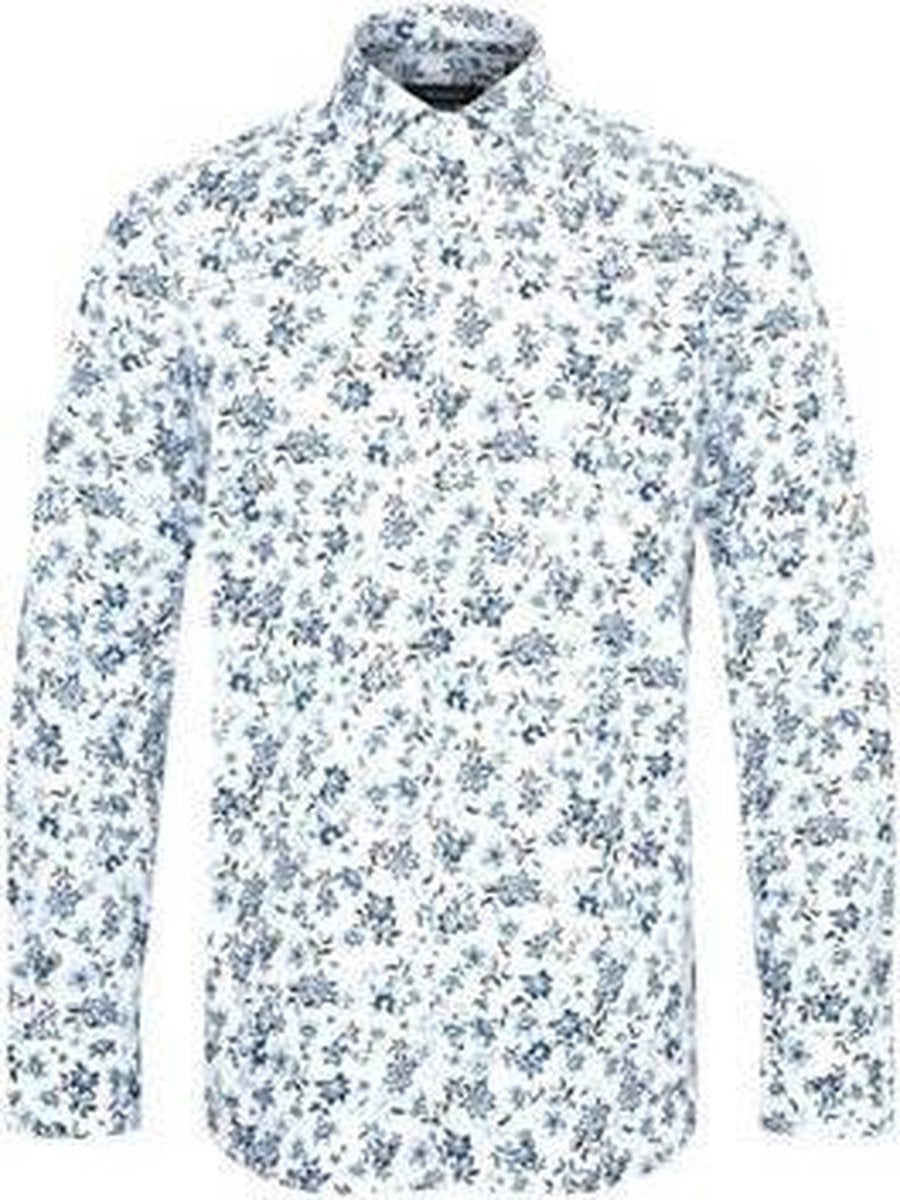 Matinique Overhemd MAmarc N Bloemen Storm Blue (30205141 - 174421)