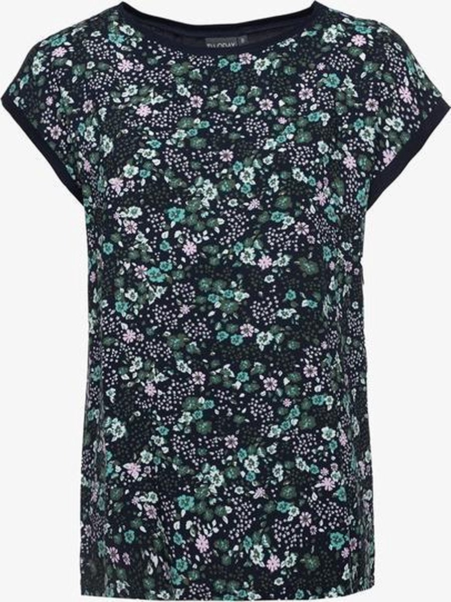 TwoDay dames T-shirt met bloemenprint - Blauw - Maat XXL
