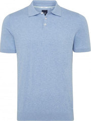 Tresanti Heren Poloshirt Blauw Contrast Boord Piqué Regular Fit - L