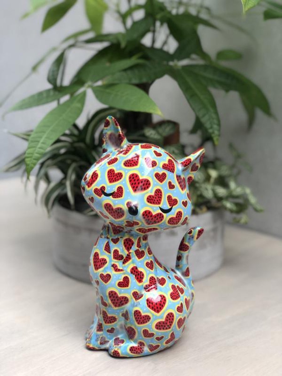Pomme pidou kat caramel blauw hartjes