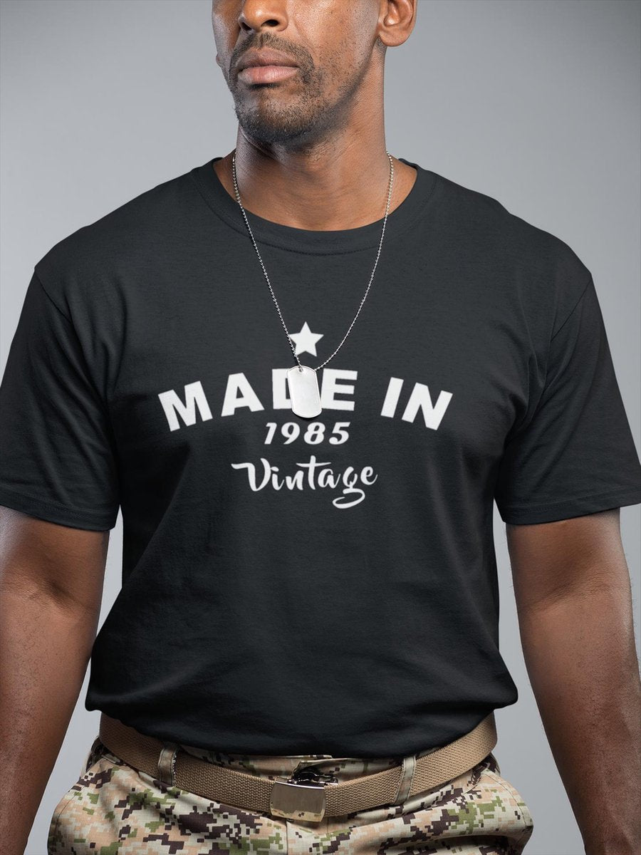35 JAAR T-SHIRT | VERJAARDAG | Vintage Made In 1984 | Kado Cadeau Tip | Voor Mannen en Vrouwen | Unisex | Maat S
