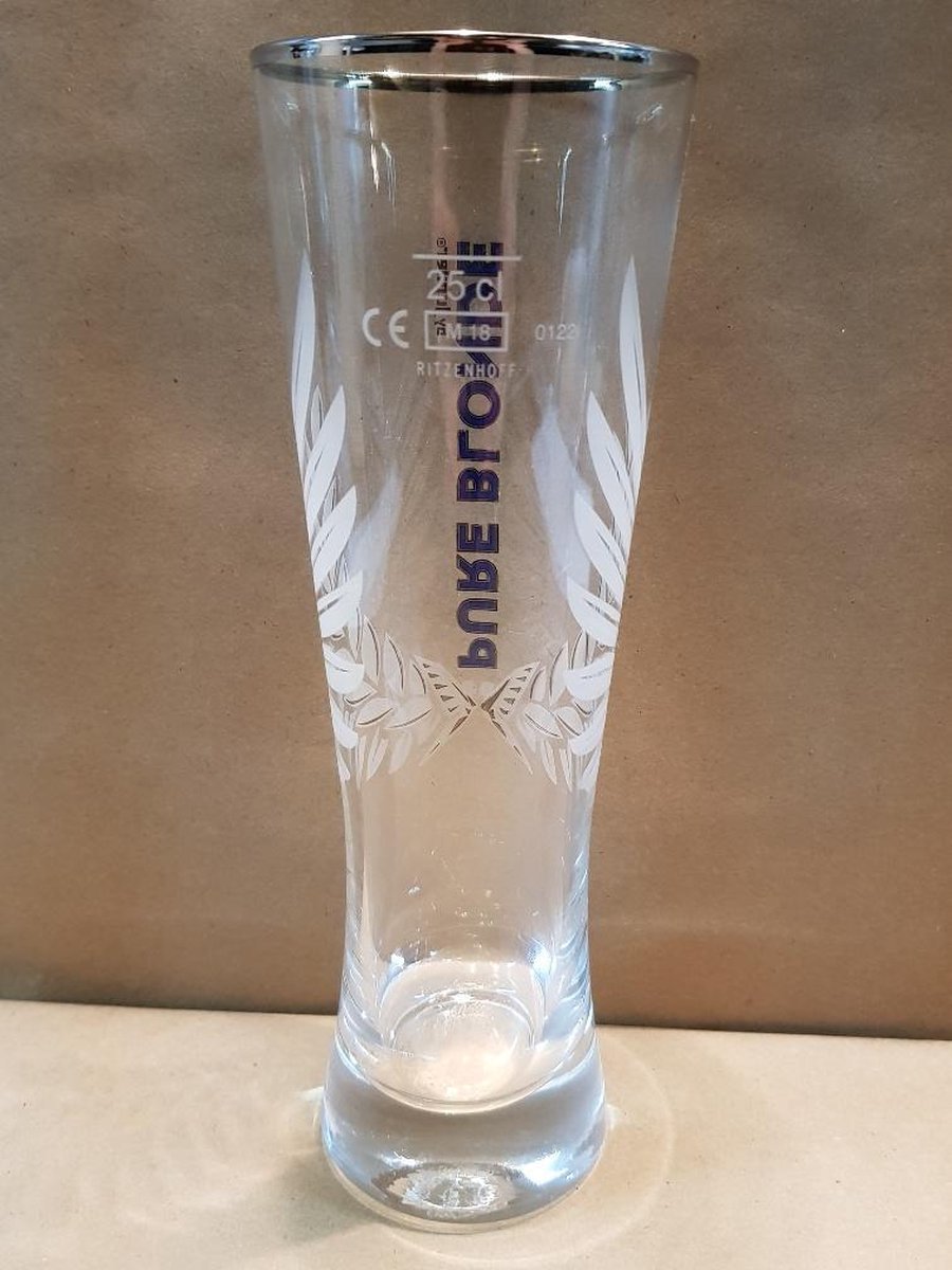 Jupiler Pure Blonde  Bierglas 25 cl. 1 stuk