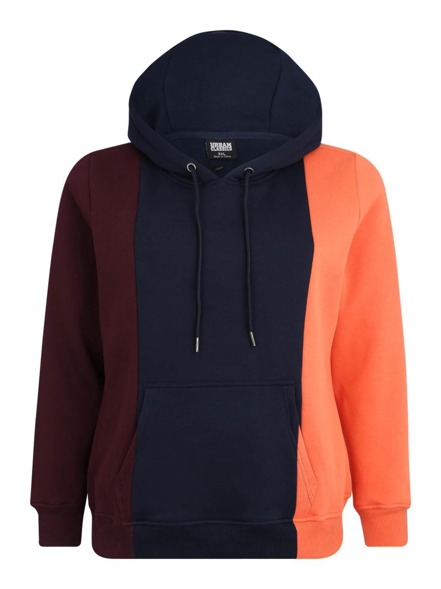 Urban Classics Hoodie/trui -5XL- Tripple Bordeaux rood/Blauw