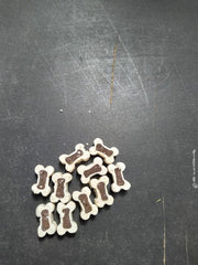 Lam en rijst mini botjes training snoepen Minibones - Zachte snoepjes - Hondensnoepjes - Traktatie voor puppy 140g x 10 in potjes van de snackmeester
