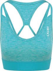 LXURY Dames Cross Sporttop Maat S - Tanktop - Cross Back - Blauw